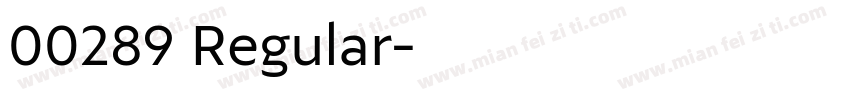 00289 Regular字体转换